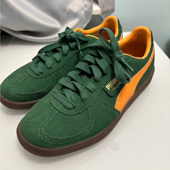 Palermo logo-tab suede low-top trainers - Picture 3 of 10